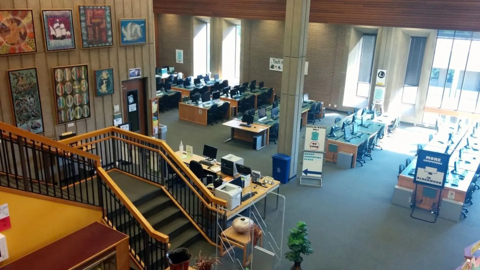 Library interior in the Edmonds, WA area