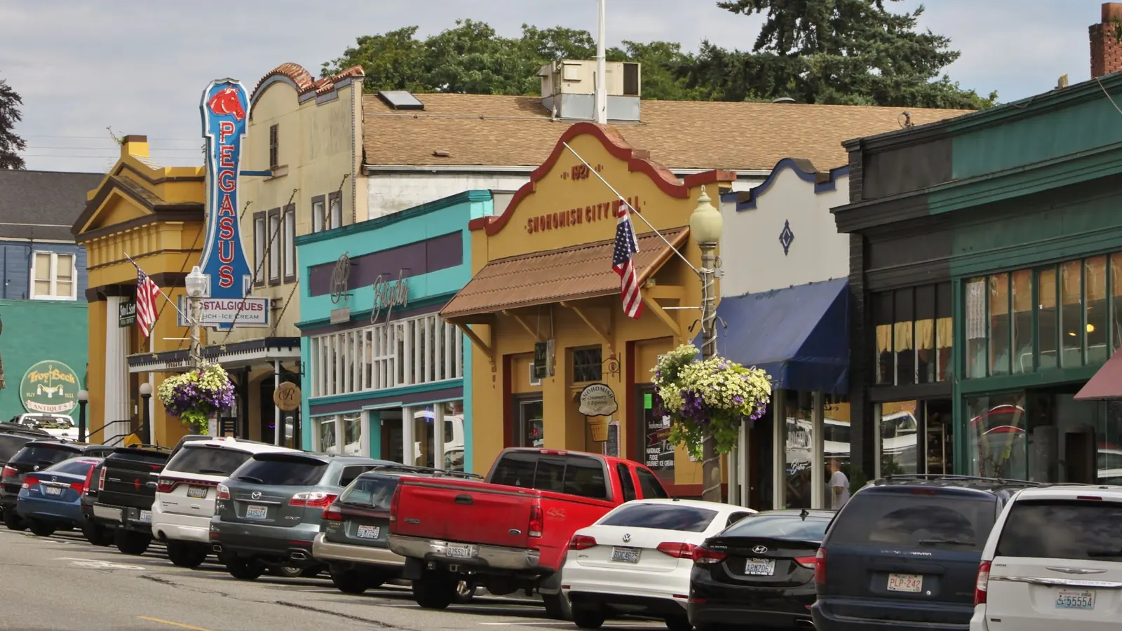 Historic First Street downtown Snohomish, WA